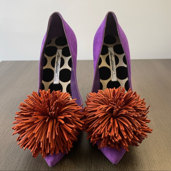 Brian Atwood Alis Pom Pom Pump, Size US 7.5 - Picture 2 of 6